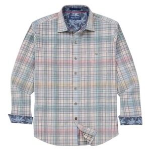 Tommy Bahama Mens 3XLB Coastline Cord Harbor‎ Check Long Sleeve Corduroy Shirt